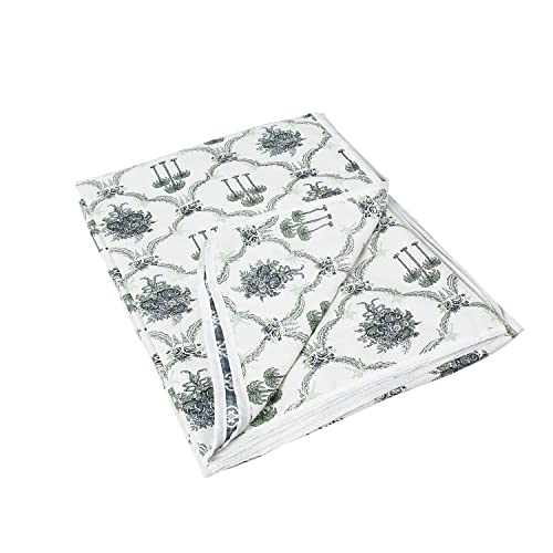 TIQH 100% Soft Muslin Cotton Dohar with Pure Cotton Flannel Filling Soft Touch Reversible Lightweight Blanket/Dohar (Double Bed)