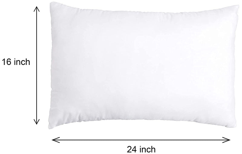 STATUS Ultra Soft Fiber Filled Fibre Premium Pillow for Home & Hotel Use (16X24, Fiber; White, Pack of 2)