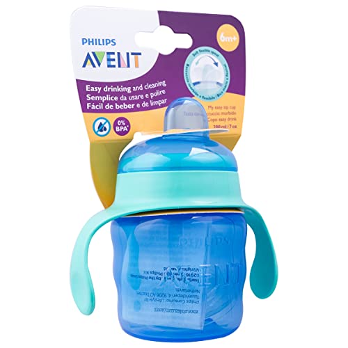 Philips Avent Classic Soft Polypropylene Spout Cup (Green/Blue, 200ml)