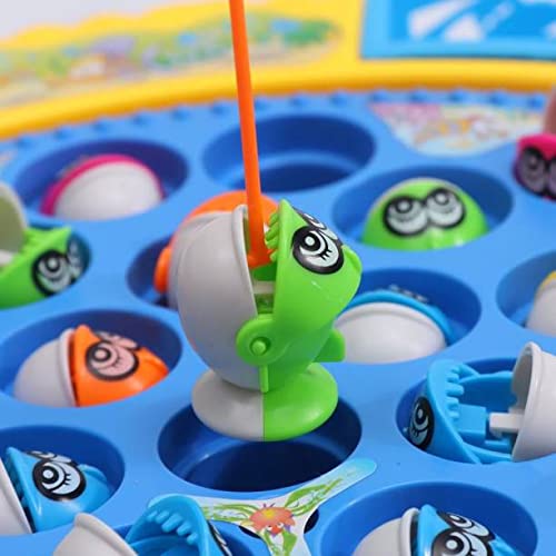 Amitasha Rotating Pond Fish Catcher Game for Kids - 15 Fishes & 3 Fish Catching Rod