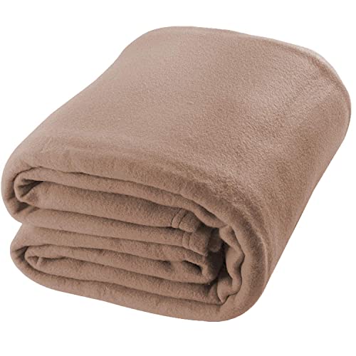 TRUE VALUA Polar Solid Single Bed Fleece Blanket, (90 x 60 inch) (Cream Solid Fleece, Single)