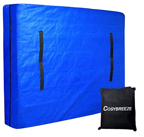 Cosybreeze Mattress Bag for Moving and Storage, Reusable Heavy Duty Tarp Bed Mattress Bag Cover with Double Zippers & 8 Carrying Handles, Extra Thick Waterproof Zippered Mattress Protector(Twin XL)