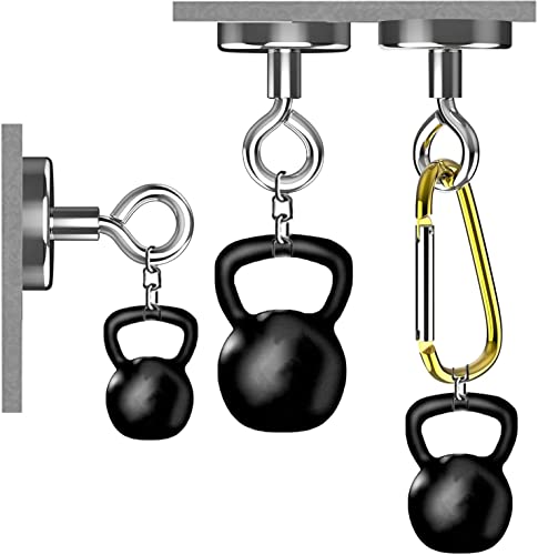 Magnetic Eye Hooks, 12PCS Strong Neodymium Magnet Loop Hooks for Hanging, Lights, Tools, Kitchen, Workplace, Office (Diameter0.62in)