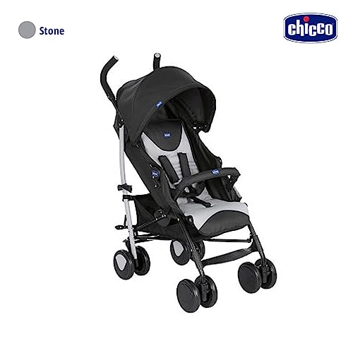 Chicco Echo Stroller with Bumper Bar, Pram for 0 to 5 years New Born / Baby / Toddler / Kid (Boy,Girl), Fully Reclining Backrest with 4 Positions, Adjustable Leg Rest, Compact Umbrella Fold with Easy to Carry Handle, 5-Point Safety Harness, Large Canopy w