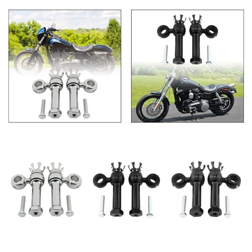 LOOM TREE® Motorcycle Handlebar Riser Universal For Dyna Fat Bob Cvo Fxdfse : 2009 Silver | Parts & Accessories | Motorcycle Parts | Handlebars, Grips & Levers | Risers