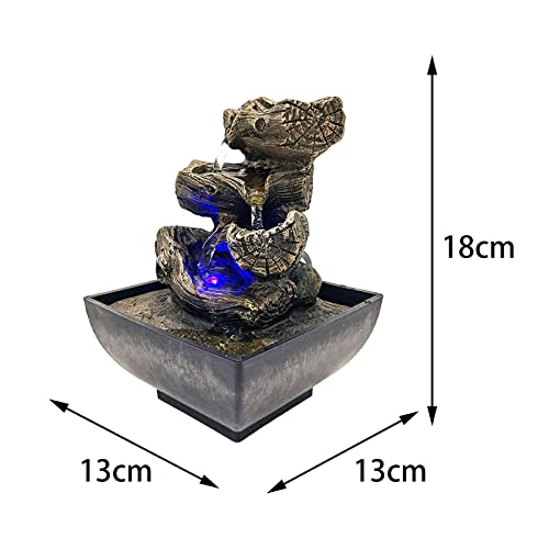 ATORSE® Desktop Water Fountain Waterfall Resin Crafts Flowing Water for Garden Decor Style B