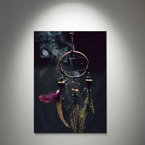 GADGETS WRAP Canvas Gallery Wrap Framed for Home Office Studio Living Room Decoration (11x14inch) - Smokedreamcatcher