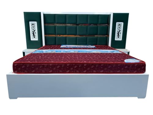 Universal Matrresses Flora Semi Orhtopedic Mattress for Dual Comfort, One Side Pu Foam Other Side Orthopedic Foam (72X60X05)