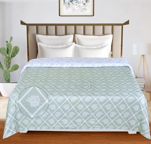 Cosy CORNER 100% Cotton Reversible Dohar Double Bed Size | Printed Blanket | Soft Lightweight Ac Summer Comforter Quilt