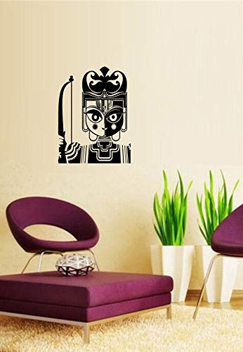 Ram Ji Face Self Adhesive VinylWaterproof Decorative Wall Stickers for Hall, Bedroom, Kitchen and Furniture