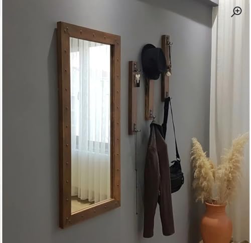 wellgoodhouse Trending Wall Mirror Classic Look Wall Mirror,Wooden Frame/Dressing Mirror/Gym Mirror/Office Mirror