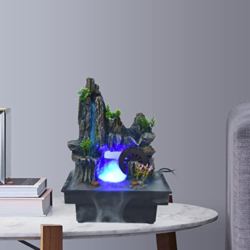 Ubersweet® Indoor Water Fountains, Classic Desktop Fountain Resin for Bedroom(