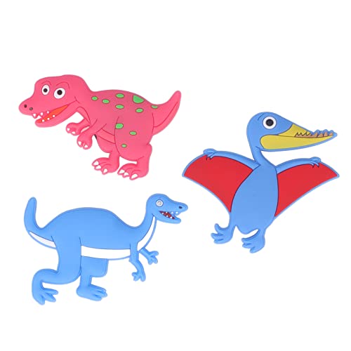 Ubersweet® Dinosaur Refrigerator Magnets, Refrigerator Magnets Glossy Appearance PVC Resin Glue for Kitchen for Toys for Magnetic Objects