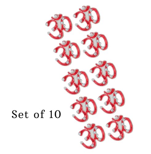 Kabello Diwali Decoration Om Stickers for Good Luck (Set of 10)