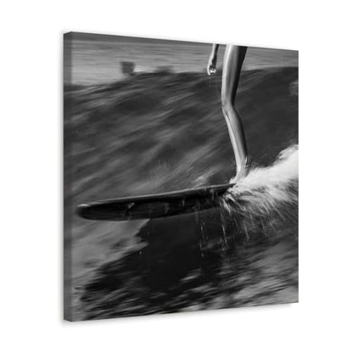 GADGETS WRAP Canvas Gallery Wrap Framed for Home Office Studio Living Room Decoration (10x10inch) - Surfer Girl