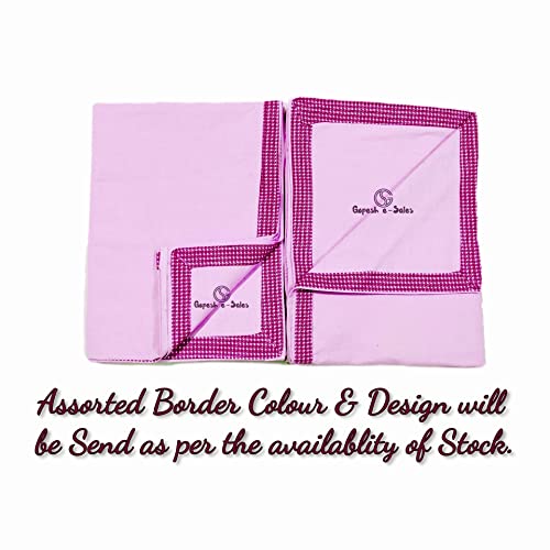 Gopesh e-Sales® Bhagalpuri Touch Cotton Chadar Soft Silky Giza Cotton Chadar Premium (Size Single Bed) (Pack of 2) Pink