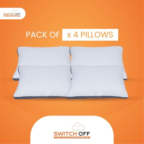 Switch-off Smart Adjustable Mush Exclusive Pillow,Discover The Perfect Pillow for Your Best Night's Sleep (17X27Inch) (Pack of 6)