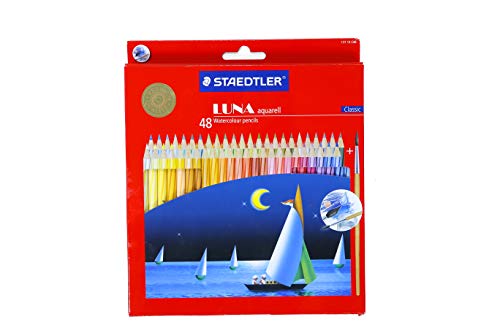 Staedtler 137 C 48 Luna Water Colour Pencil - Pack of 48 (Multicolour)