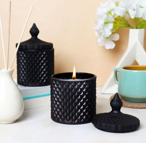 Cozy Corner Scented Candle | Black Diamond JAR | Premium Candle | Candles | Soy Candles Pack of