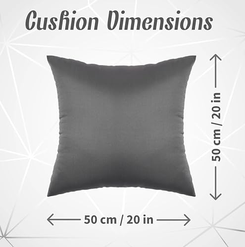 VLYSIUM 20x20 Inch (50x50 cm) Hotel Quality Premium Soft Polyester fiber Cushion Filler - Set of 3 (Grey)