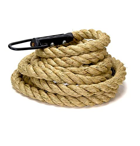 Cougar Climbing Rope, Home Exercise Rope, Core Training skipping Rope 12 ft CrossFit Braided Rope, Indoor and Outdoor Easy Grip Jute Rope (12 Ft)