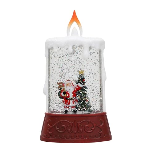 CALANDIS® Led Christmas Candle Snow Scene Decorative Candle for Indoor Festival Window Santa Claus | 1 Led Christmas Candle