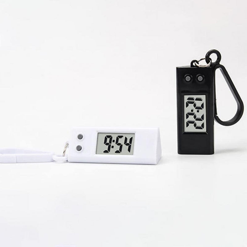 LCD Digital Display Compact Student Desktop Clock Keychain for Exam