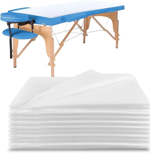 STORE77® Disposable Bedsheets Hospital Parlour Traveling, Clinic, Spa & Salon, and Hotel White Disposable Bedsheet/Massage Sheet for Hospital, Single Bed Sheets Use and Throw Size 31.5" X 80" Pcs 20