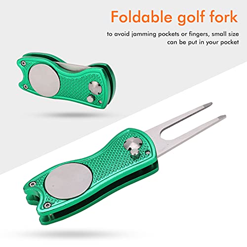 Green Fork, Great Rust‑Resistant Divot Repair Tool for Repair Courses(Green)