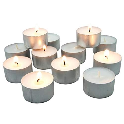 Chibro Unscented Tea Lights Candles in Bulk, Smokeless, Dripless & Long Lasting Paraffin Tea Candles | Small Votive Mini Tealight Candles for Home, Pool, Shabbat, Weddings (75 Pack, Big White)