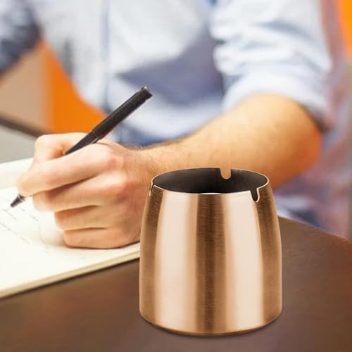Tapered Ash Holder Portable Stainless Steel Ashtray for Villas Outdoor Patio rose gold|Home & Garden|1 Stainless steel ashtray