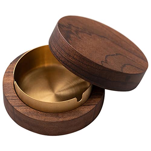 CALANDIS Cute Ash Tray Easy Clean Waterproof for Friends Gifts Parties Cafes Hotel Gold