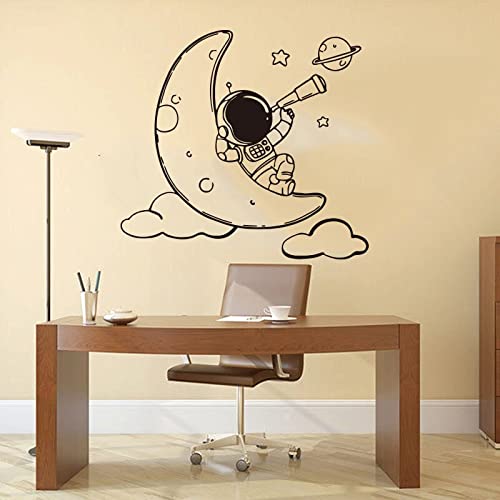 GADGETS WRAP Vinyl Decal Sticker Astronaut Space Moon Cosmonaut (Item Finish Size : 56cm x 52cm)