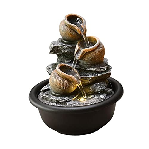 BNF Indoor Waterfall Fountains Mini Waterfall Flowing Water Ornament Waterscape Style B