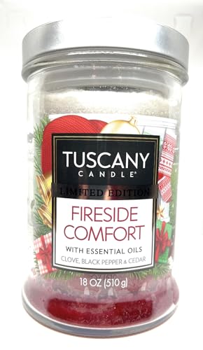 Tuscany Candle Holiday Limited Edition Jar Candle (Fireside Comfort, 18 Ounce)