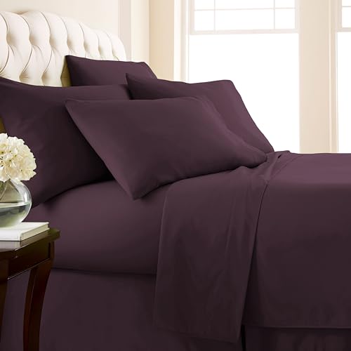 King, Purple : Southshore Fine Linens - 6 Piece - 21 Inch - Extra Deep Pocket Sheet Set (King, Purple)