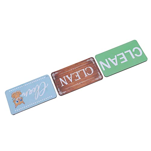 Ubersweet® Dishwasher Magnet Clean Dirty Sign Scratch Resistant Flexible Cute Double Sided 3 Pcs for Home Kitchen Decoration (Combination Two)