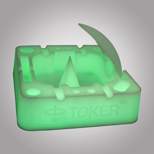 Premium Silicone Ashtray With Compartment Heat Resistant Eco-Friendly