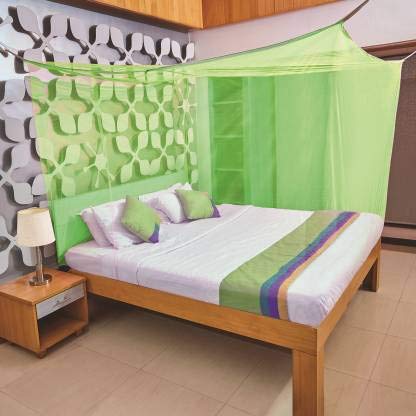 Divayanshi Mosquito Net Green Polycotton 5x7 Insect Protection Net