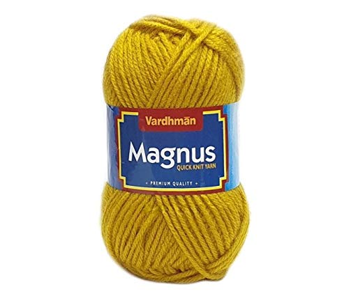 Vardhman wool yarn for hand Knitting acrylic thread balls lemon Yellow colour 200 grams crochet yarn wool for chunky woollen garments ladies gents sweater blanket socks caps & decor needle hook 4ply.;