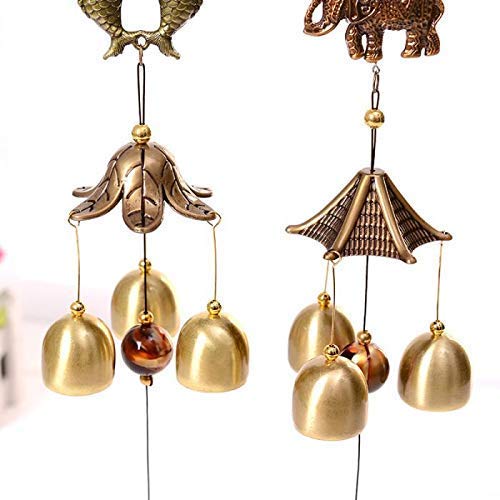 Velocious® Metal Wind Chimes for Home Balcony Garden Positive Energy, Home Decor Hanging Long Brass Bells Gifts for Loved Ones 6 Bells (Pack of 1)