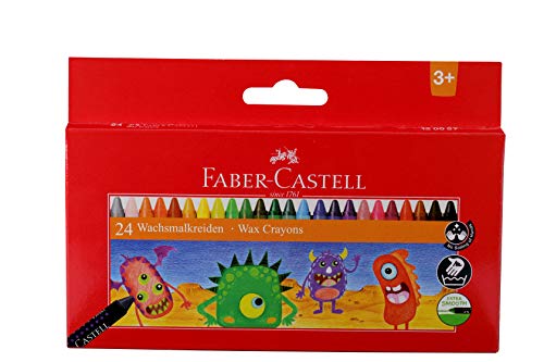 Faber-Castell Wax Crayon Set - 75mm, Pack of 24 (Assorted)