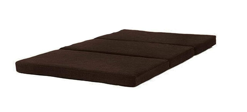 CHILLI BILLI Premium 4-Inch Dual Comfort Foldable Single Bed Travel and Picnic Mattress Reversible Brown (3x6 Size)