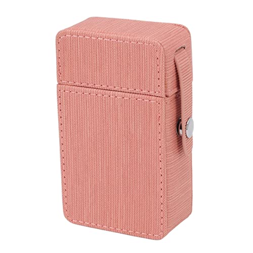 Cigarette Box Protective Cover, Practical to Provide Good Protection Portable Cigarette Box Holder PU for Travel (Pink)