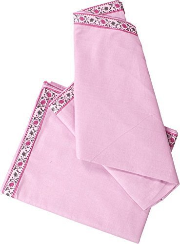 Pahwa's Handloom House Topsheet 100% Cotton Soft Beautiful Single Bed Size Skin Friendly Summer Blanket/Khes/Dohar/Top Sheet Set/Chadar. (Pink)