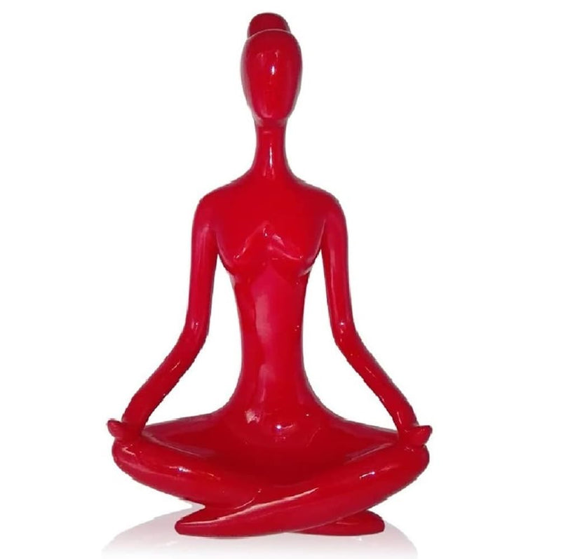 Creative and Abstract Beauty Yoga Figures and Figurines,Yoga Girl/Woman Statues Sculptures Modern Home Desktop Decoration 13.8" inches Tall