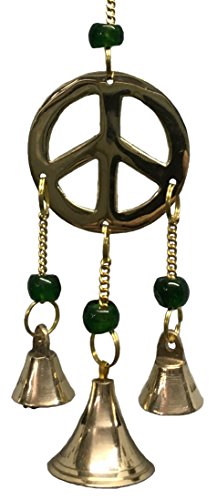 Vrinda Brass Wind Chime, Peace with beads and bells