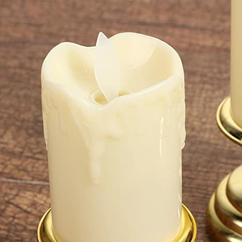 ATORSE® Flameless Candle Flickering Votive Candles Tealight Decor for Desk Festival 7Cmx14Cm