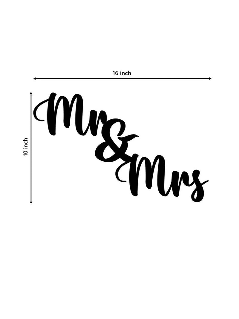 VVWV Mr & Mrs Wall Stickers for Bedroom Living Room Kids Room Home & Kitchen Decor L x H 16 x 10 Inch