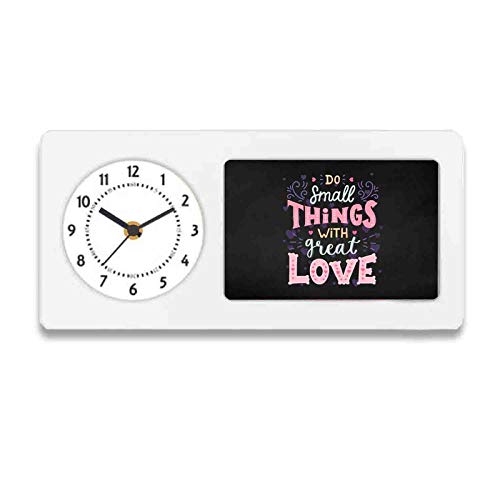 Designer Unicorn Desk/Shelf Clock with Attached Frame do Small Things with Great Love 9.5 * 4.5 inches